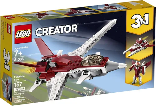 Vista 4 de LEGO Creator 3 en 1 Futuristic Flyer 31086 Kit de construcción (157 piezas)