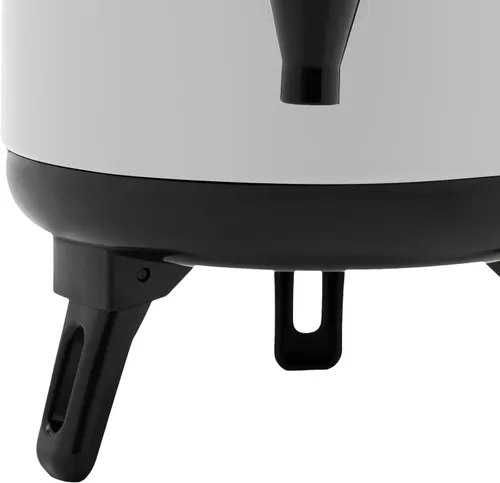 Vista 9 de Dispensador de bebidas aislado, termómetro dispensador de bebidas frías y calientes de acero inoxidable, dispensador de agua de 8 litros con espita