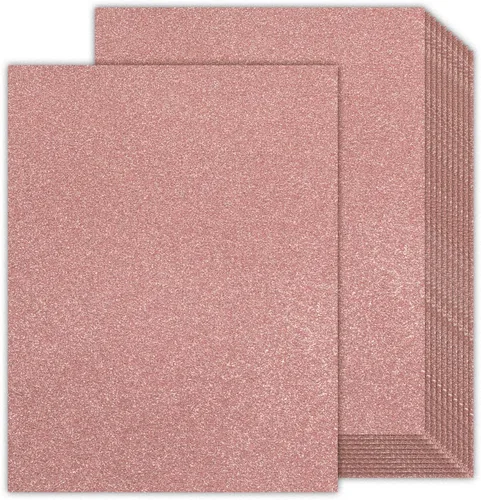 Vista 17 de Goefun - Cartulina negra con purpurina de doble cara de 8.5 x 11 pulgadas, 24 hojas de 9.88 oz/m²/100 libras, papel de cartulina negra