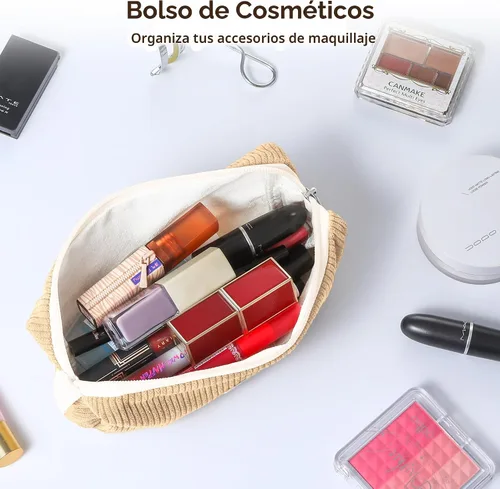 Vista 6 de Bolsa para Lápices Estuche para Bolígrafos, Organizador Pequeño de Pana Suave para Lápices con Cremallera, Lindo Estuche para Lápices Artículos