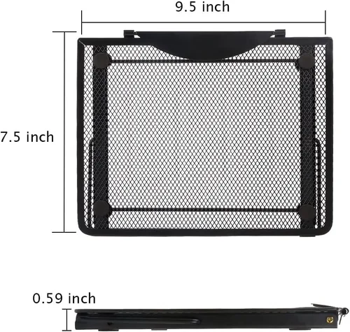 Vista 6 de Soporte ergonómico para tableta para laptop, malla metálica, ventilado, para escritorio, ajustable, compatible con Apple MacBook Air Pro, Dell XPS