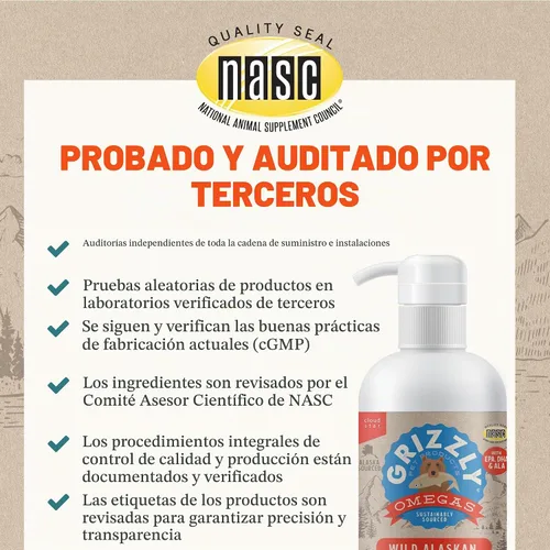 Vista 7 de Grizzly Pet Products Salmon Plus Omega 3-6-9 Suplemento alimenticio para perros y gatos, 16 onzas