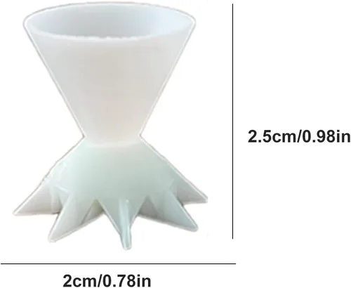Vista 7 de Vasos partidos de silicona, taza dividida para verter pintura fluida, arte fluido, taza dividida de silicona, herramientas de pintura para verter