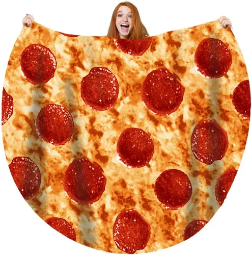 Vista 11 de Moonysweet Manta de tortilla de doble cara para adultos y niños, manta de comida novedosa, franela de vellón mullido, diseño realista