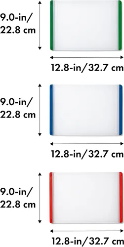 Vista 3 de OXO Good Grips - Juego de tablas de cortar de plástico, 3 piezas para uso diario