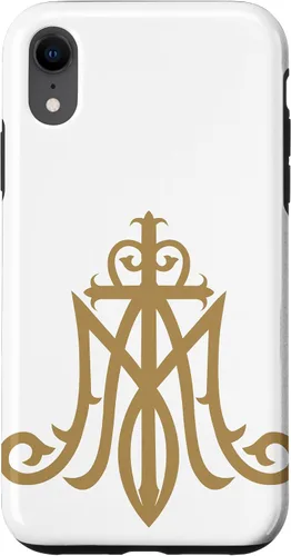 Vista 25 de Funda católica con monograma para iPhone 16 Virgin Mary Insignia Ave Maria