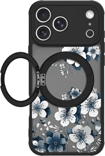 Vista 26 de Funda magnética para iPhone 17 Pro [compatible con MagSafe], bonita funda de moda con estampado de leopardo negro, translúcida, mate, parte trasera