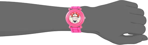 Vista 2 de Disney Winnie the Pooh - Reloj analógico de cuarzo con correa de silicona para niños, Rosado, Classic