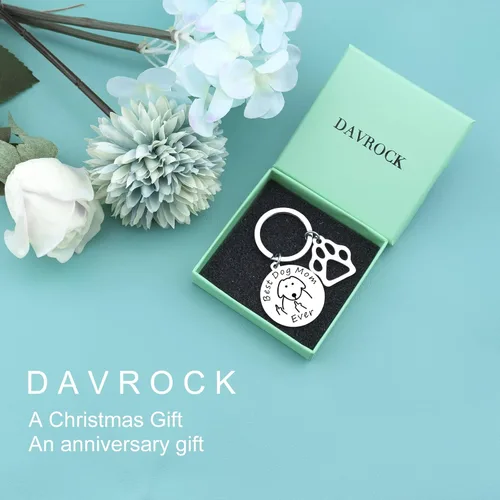 Vista 7 de Davrock Dog Mom Gifts for Women Cat Mom Gifts for Women New Puppy Fur Baby Owners Cat Lover Mama Engraved