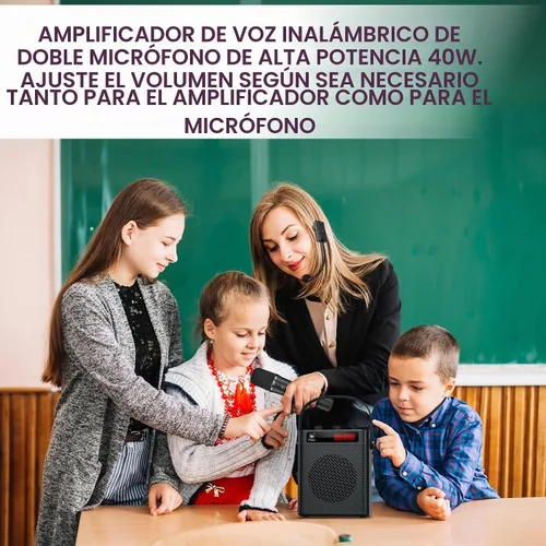 Vista 7 de Amplificador de voz Bluetooth de 40 W con micrófono de auriculares