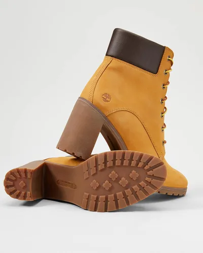 Vista 9 de Timberland Botas de tobillo con cordones para mujer, Trigo gamuzado, 6