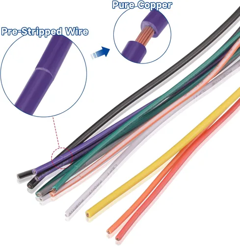 Vista 3 de Bingfu Arnés de cable de radio para determinado vehículo DB11 Arnés de cableado de radio con adaptador de antena para estéreo de coche