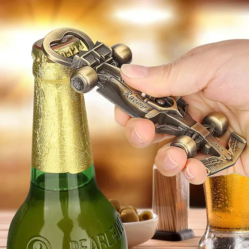 Vista 5 de Regalos de autos de carreras para hombres y mujeres, abrebotellas de coche de carreras, regalos únicos de carreras para hombres, él, papá, novio