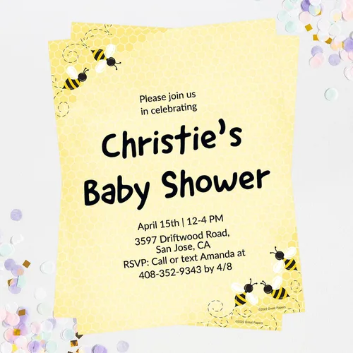 Vista 5 de Bumble Bee - Papel con membrete de abeja, 50 hojas, 8.5 x 11 pulgadas, papel decorativo para todas las ocasiones, papel decorativo para aula, baby