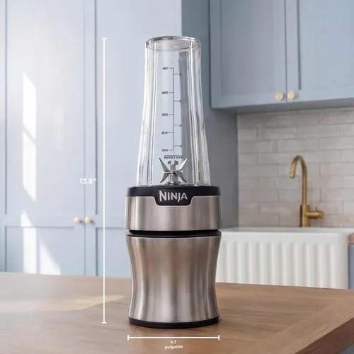 Vista 8 de Ninja BN301 Nutri-Blender Plus - Licuadora personal compacta, motor de 900 vatios de pico, para bebidas congeladas, licuados, salsas y más, (3)