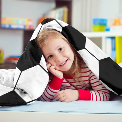 Vista 7 de KING DARE Manta de fútbol – Manta de forro polar suave para niños, regalos únicos de fútbol para niños y niñas de 6 a 12 años, 40 x 50 pulgadas