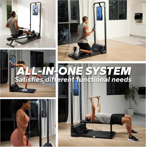 Vista 4 de Speediance Gym Monster Smart Home Gym, máquina de entrenamiento de fuerza multifuncional, estación de entrenamiento de jaula de potencia Smith