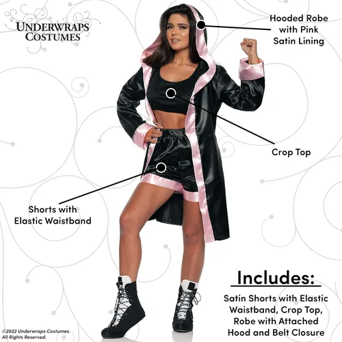 Vista 3 de Women's Knockout World Champion Boxer Costume