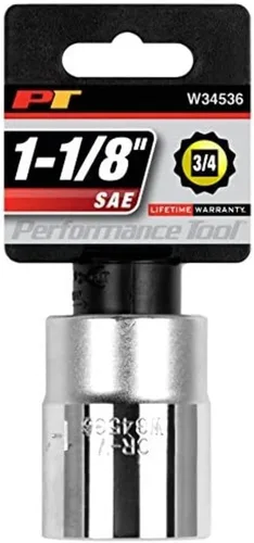 Vista 15 de Performance Tool W34560 Dado Estándar SAE de 12 Puntos de 3/4 Pulgadas de Impulsor, 1-7/8 Pulgadas