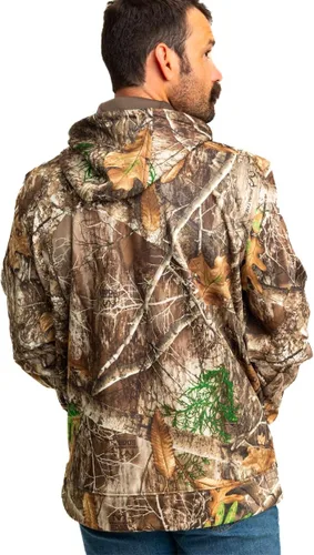 Vista 3 de Realtree Sudadera con capucha de camuflaje de peso medio y sherpa para hombre