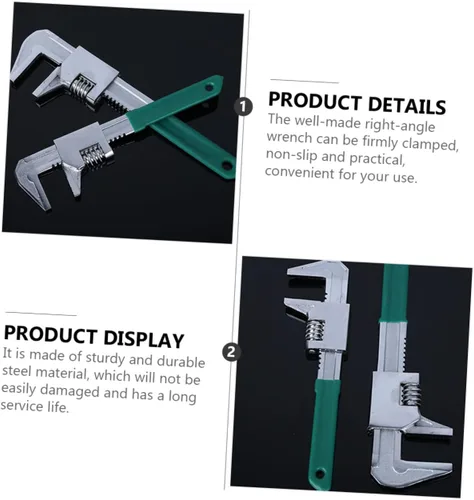 Vista 2 de DOITOOL Llave tipo F llave de ángulo recto Herramientas especiales Llave inglesa Herramientas de fontanería ajustable Llave F Llave angular Alicates