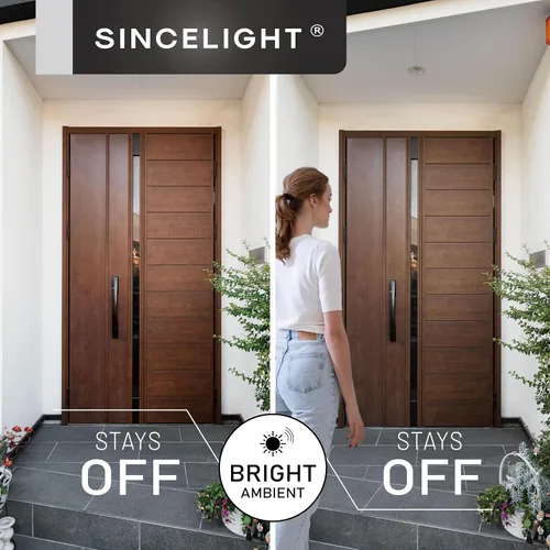 Vista 4 de SINCELIGHT Bombilla LED con sensor de movimiento de 9 W con base E26, PIR activada por movimiento en la oscuridad, encendido/apagado automático por