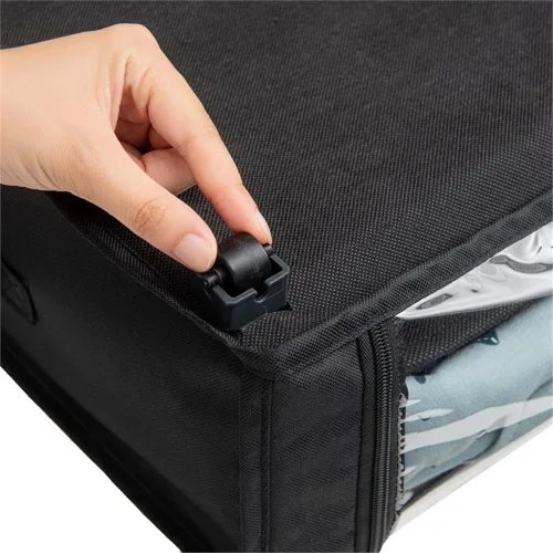 Vista 6 de Pemberly Row Juego de 2 contenedores de almacenamiento con ruedas debajo de la cama con cubierta transparente