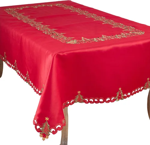 Vista 3 de SARO LIFESTYLE QX227.I1420B Pandoro Collection - Manteles individuales con árbol de Navidad (juego de 4 unidades), 14 x 20 pulgadas, color marfil