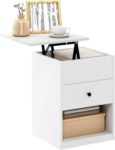 Vista 15 de Furinno Tidur - Mesita de noche, roble negro, americano, paquete de 2