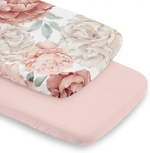 Vista 14 de Sweet Jojo Designs Sábanas ajustables para cuna de bebé (rosa sólido) para niñas, guardería infantil, habitación de niños pequeños - Tamaño estándar