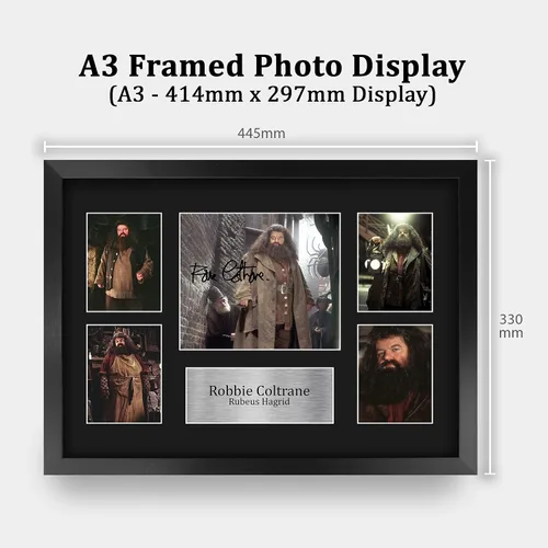 Vista 2 de HWC Trading Robbie Coltrane Harry Potter Rubeus Hagrid 16 x 12 pulgadas (A3) Impreso Regalos Firmados con Autógrafo para fanáticos de recuerdos