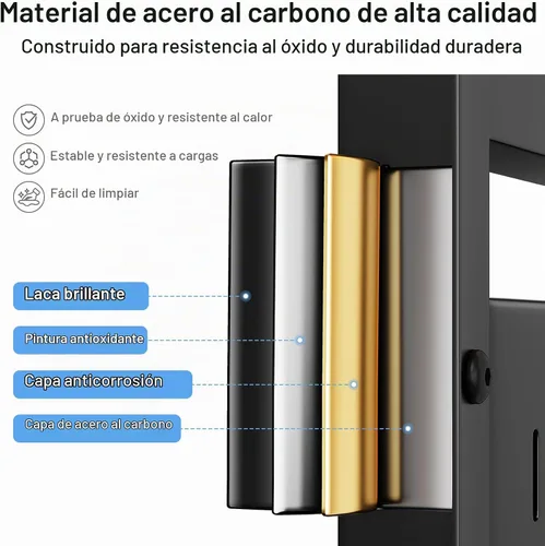 Vista 8 de Estante para horno de microondas expandible, estante de horno de microondas resistente de 3 niveles ajustable con 8 ganchos y 2 soportes, estante