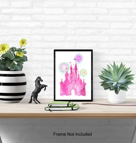 Vista 4 de Póster de pared de castillo, decoración perfecta para habitación de niñas y mujeres, gran regalo, foto sin marco de 8 x 10 pulgadas