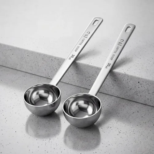 Vista 6 de Geiserailie 2 cucharadas de 2 cucharadas con mango largo, cuchara medidora de acero inoxidable de 1.0 fl oz para café, leche y fruta en polvo, té