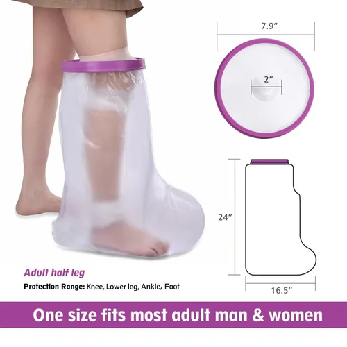 Vista 2 de Fundas de fundición para patas de ducha, funda impermeable para ducha/natación, protector de molde para piernas de ducha para adultos, botas