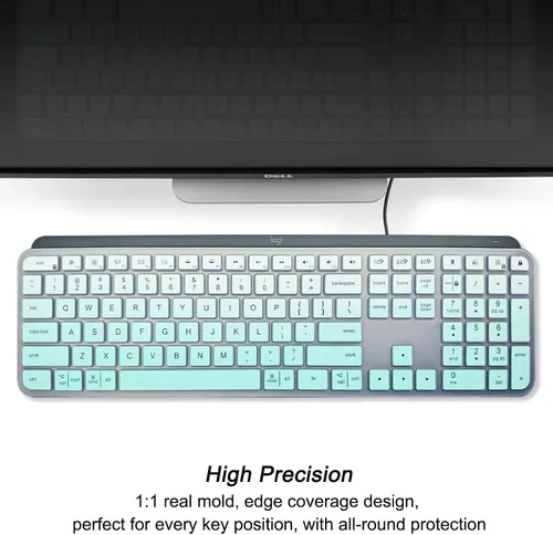 Vista 7 de Protector de teclado de silicona ultra fino de alta calidad, compatible con Logitech Craft, funda de teclado para teclado Logitech MX Keys Advanced