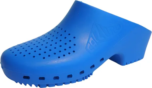 Vista 3 de CALZURO Zuecos de trabajo clásicos con agujeros, zuecos de trabajo unisex para mujeres y hombres, zapatos antideslizantes, zapatos de cocina de goma