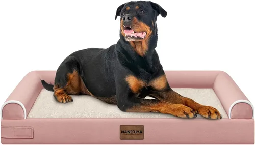 Vista 47 de NANUYA - Cama ortopédica para perros de tamaño mediano/grande, lavable: Camas con almohada para perros de tamaño mediano/grande, sofá de espuma