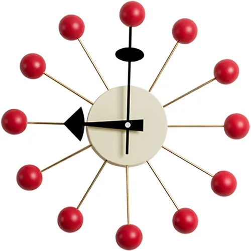 Vista 12 de SHISEDECO Reloj asterisco moderno en negro, sin tictac, diseño retro de mediados de siglo, reloj de cuarzo de pared silencioso decorativo