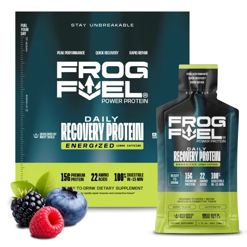 Vista 9 de Frog Fuel Power Liquid Protein Shot, 15g Protein, Berry, 24 pk