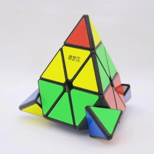 Vista 4 de Bukefuno QY Toys MS Series - Cubo magnético de velocidad pirámide de 3 x 3 pulgadas, QY MS M Pyraminx Mofangge Speed Cube (versión negra)