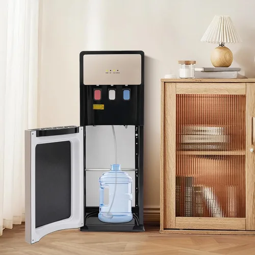 Vista 5 de Dispensador de agua para enfriadores de agua, dispensador de agua fría y caliente, dispensador de agua eléctrico de acero inoxidable para encimera