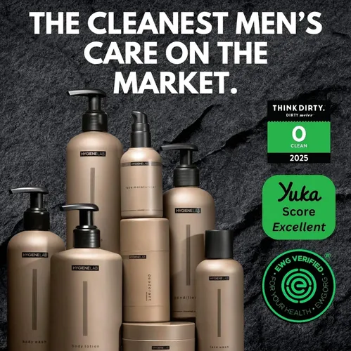 Vista 6 de HygieneLab Desodorante para hombre, sin aluminio, verificado por EWG, no tóxico, alimentado por aceites esenciales, protección contra olores