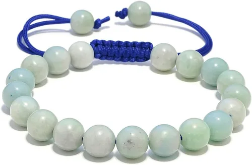 Vista 58 de Adjustable Crystal Bracelet – Gemstone Bead Bracelet with Adjustable Macrame String – Chic Gemstone Bracelet for Men and Women – 8mm Round Healing