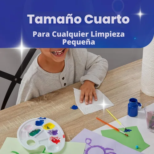 Vista 4 de Sparkle Tear-A-Square - Toallas de papel cuadradas, 2 rollos dobles (220 hojas en total), toallas fuertes de 2 capas para limpieza de cocina