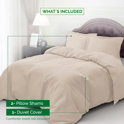 Vista 3 de Elegant Comfort Juego de funda de edredón de 3 piezas más suave y lujoso, calidad hotelera 1500, sedosa, suave, sin arrugas, tamaño King/Cali King