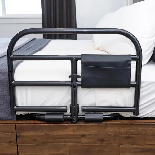 Vista 2 de Stander Riel de cama de seguridad Prime, mango bariátrico para adultos, personas mayores y ancianos, barandilla extraíble y asistencia de soporte
