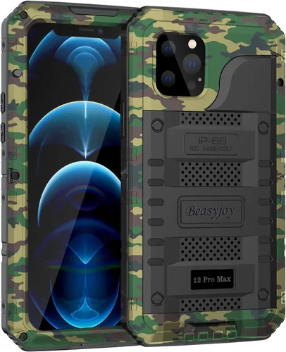 Vista 18 de Beasyjoy Funda para iPhone 12 - Impermeable, Grado Militar Resistente a Golpes con Protector de Pantalla Integrado, Protección Completa del Cuerpo