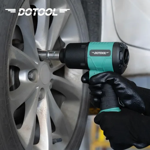 Vista 2 de Dotool Llave de impacto neumática de 1/2 pulgada, unidad cuadrada, resistente, 880 ft-lbs, salida de par de aflojamiento máximo, llave de impacto