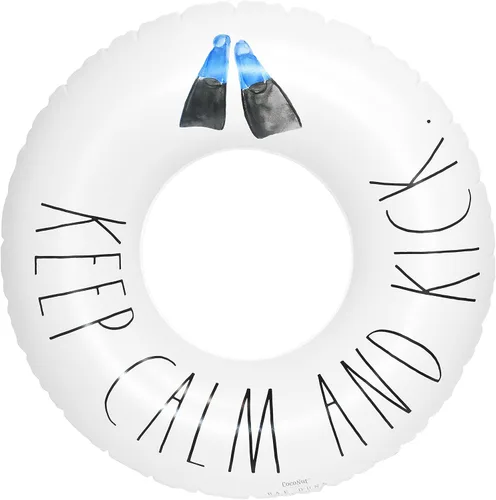 Vista 11 de Rae Dunn x CocoNut Float Junior Ring Float - Balsa inflable de 32 pulgadas y tubo interior de agua duradero - Conducción estable para fiestas
